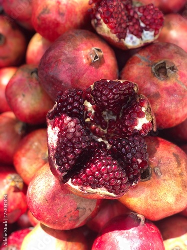 Open pomegranate fruit