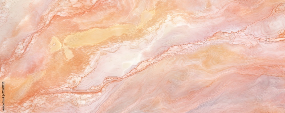 Abstract peach fuzz marbleized stone marble granite texture background panorama banner marbled, seamless pattern