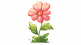 Cute flower isolated icon isolated on white backgrou