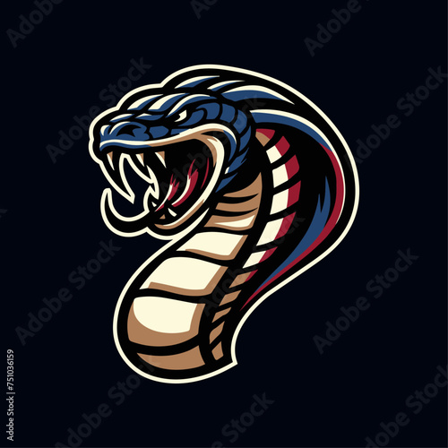 Bold Aggressive Snake Sports Mascot Vector Logos for Teams and Brands