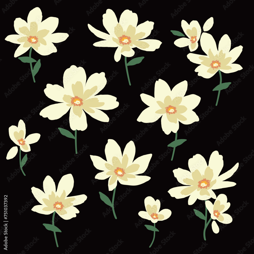 Abstract flower material ideal for textile design,