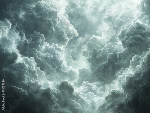 cloud in the sky is part of an abstract visual concept, in the style of hyper-realistic atmospheres, dark, moody landscape. Generative AI