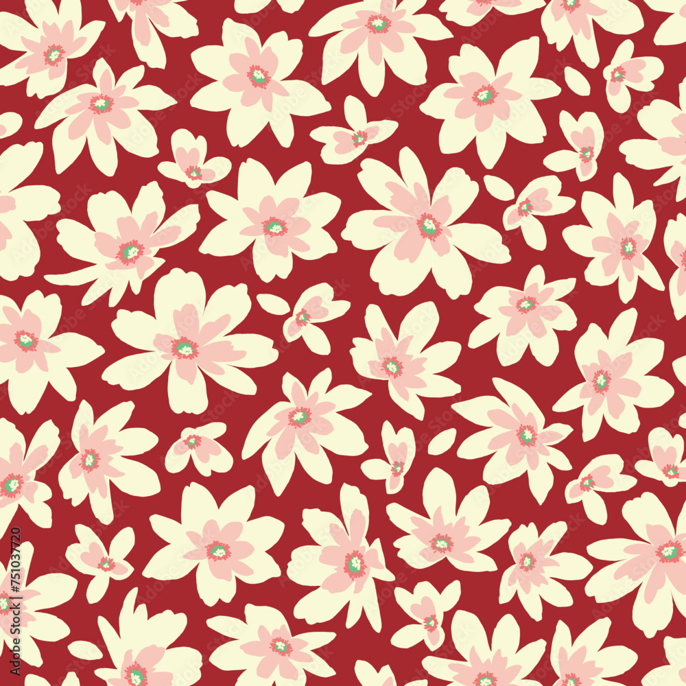 Cute floral pattern perfect for textile design, Cute floral pattern perfect for textile design,