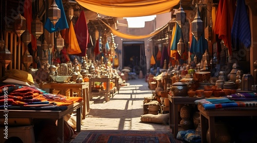 Souvenirs in the souk of Marrakesh, Morocco photo