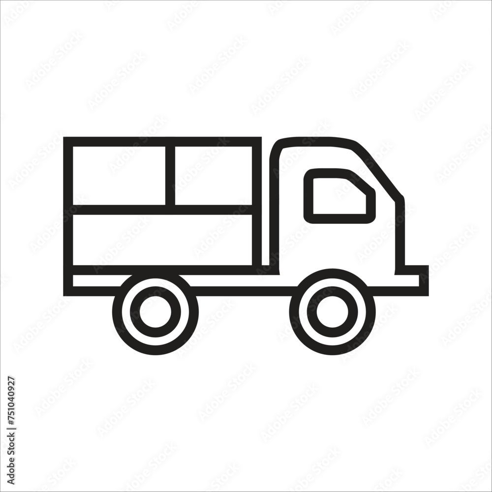 truck vector icon line template new truck vector icon line template new