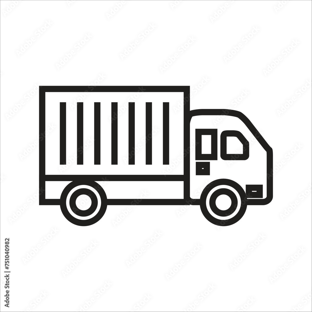 truck vector icon line template new truck vector icon line template new