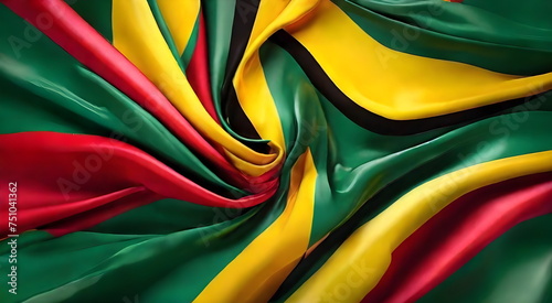 Abstract flag on silk background photo
