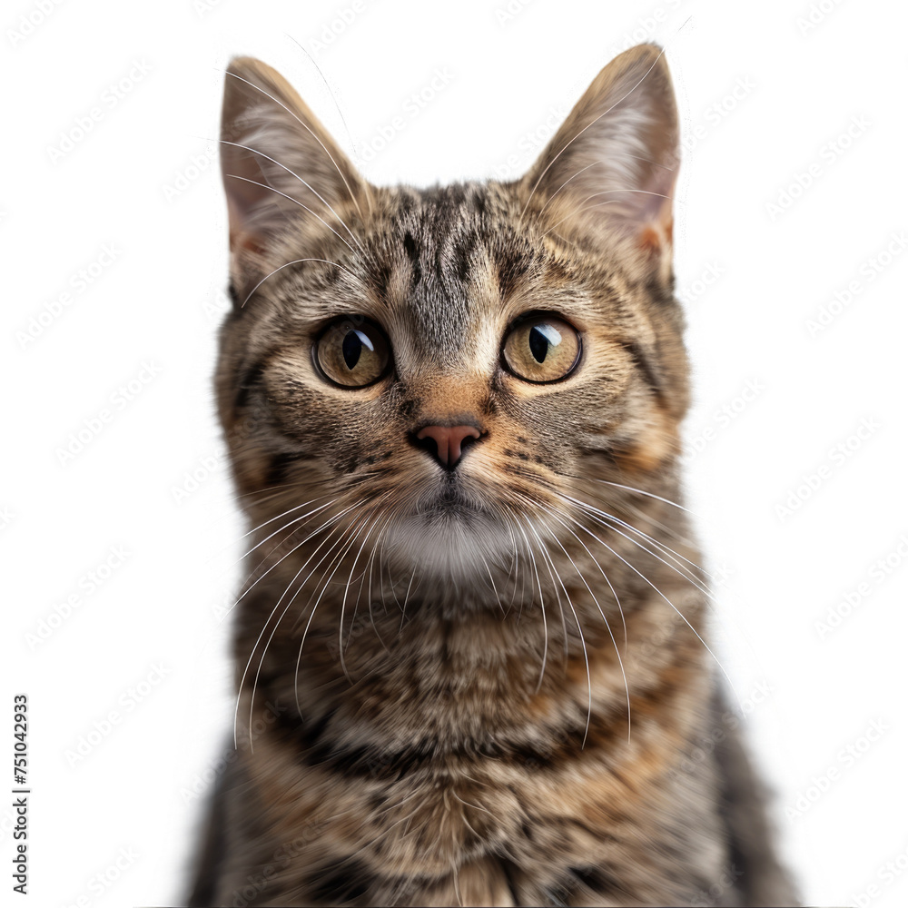 face of Catisolated on transparent background, element remove background, element for design - animal, wildlife, animal themes