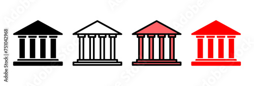 Bank icon vector illustration. Bank sign and symbol, museum, university