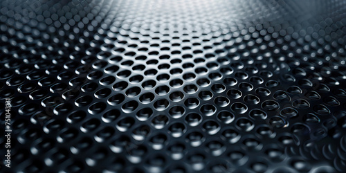 Sleek metallic grid pattern background. Futuristic industrial design with metallic grid lines. Modern technology concept