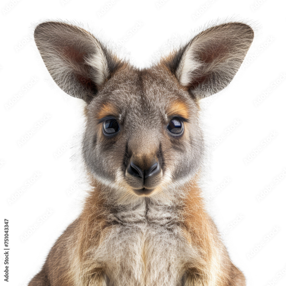 face of Kangarooisolated on transparent background, element remove background, element for design - animal, wildlife, animal themes