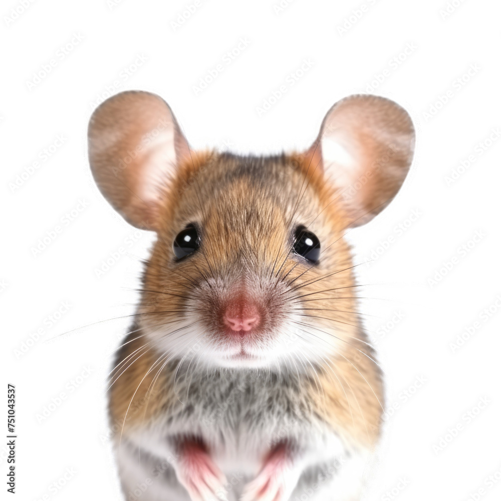Obraz premium face of Mouseisolated on transparent background, element remove background, element for design - animal, wildlife, animal themes