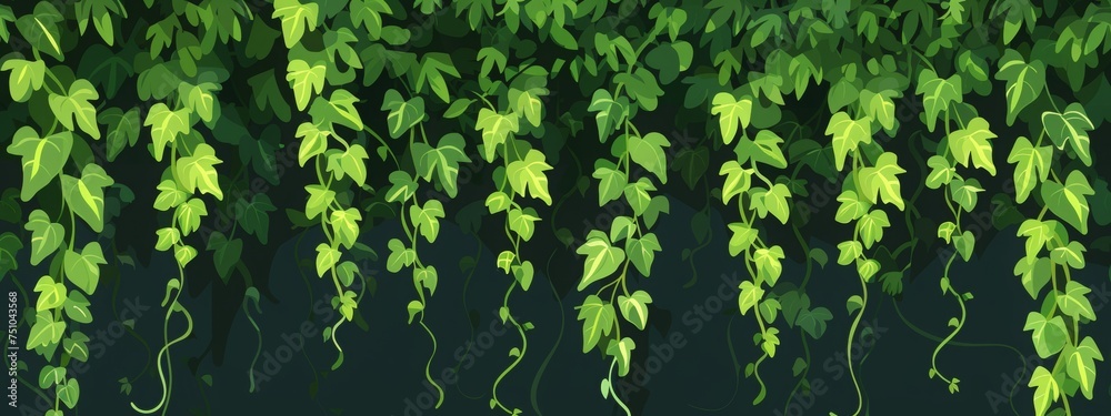 green hanging ivy - obrazy, fototapety, plakaty 