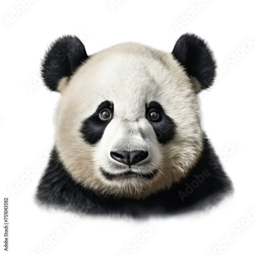 face of Pandaisolated on transparent background, element remove background, element for design - animal, wildlife, animal themes