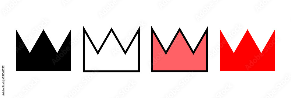 Crown icon vector illustration. crown sign and symbol Crown icon vector illustration. crown sign and symbol