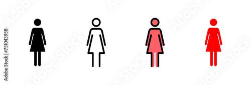 Female icon vector illustration. woman sign and symbol