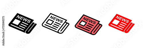 Newspaper icon vector illustration. news paper sign and symbolign