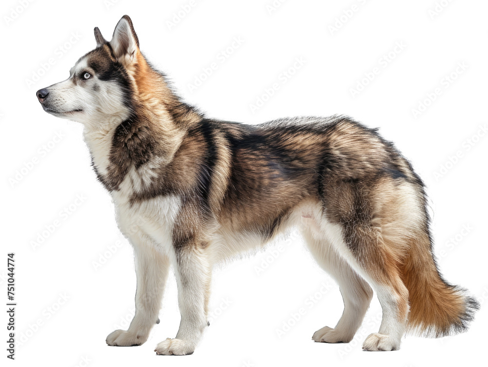 husky dog standingisolated on transparent background, element remove background, element for design - animal, wildlife, animal themes