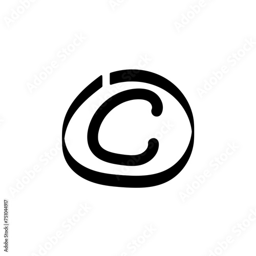c grade concept line icon. Simple element illustration. c grade concept outline symbol design.