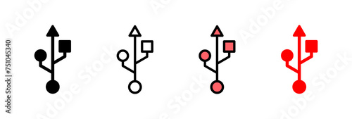 Usb icon vector illustration. Flash disk sign and symbol. flash drive sign.