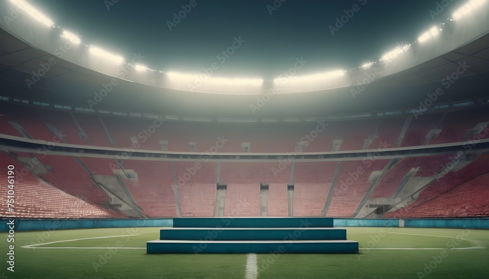 podium-in-the-center-of-a-stadium--surrounded-by-rows-of-empty-seats-and-light-flashes--The-podium-is-simple-and-perfect-to-show-your-product--the-playground-of-grass-inside-the-soccer-football podium-in-the-center-of-a-stadium--surrounded-by-rows-of-empty-seats-and-light-flashes--The-podium-is-simple-and-perfect-to-show-your-product--the-playground-of-grass-inside-the-soccer-football