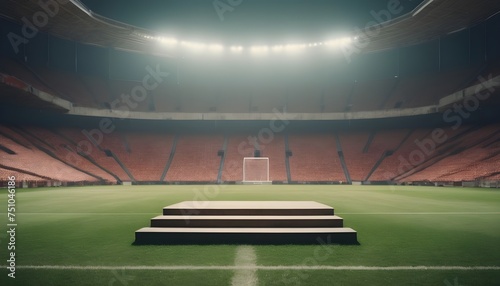 podium-in-the-center-of-a-stadium--surrounded-by-rows-of-empty-seats-and-light-flashes--The-podium-is-simple-and-perfect-to-show-your-product--the-playground-of-grass-inside-the-soccer-football