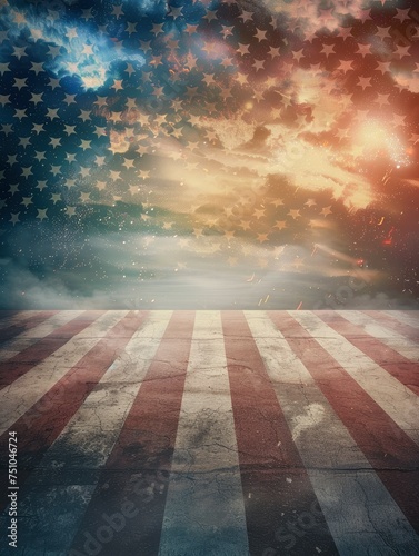 memorial day Poster background , copy space - generative ai
