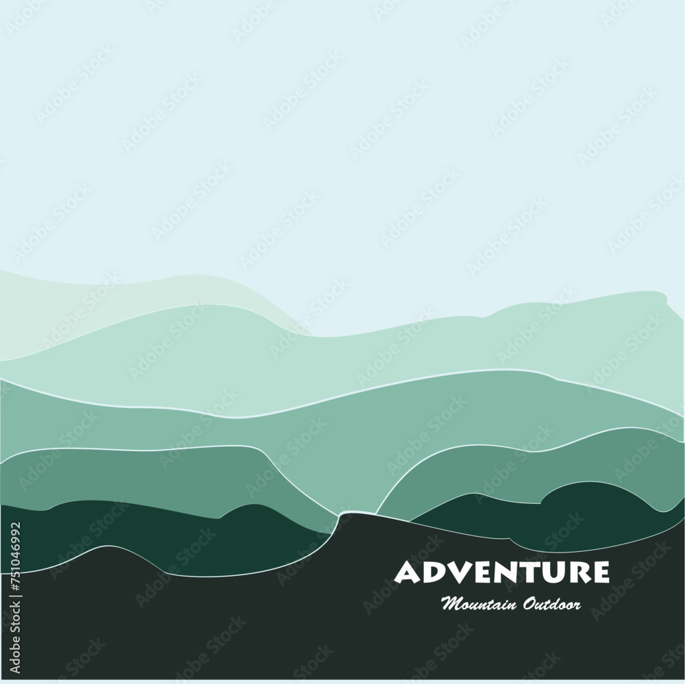 Vector beautiful Background with Mountains Vector beautiful Background with Mountains