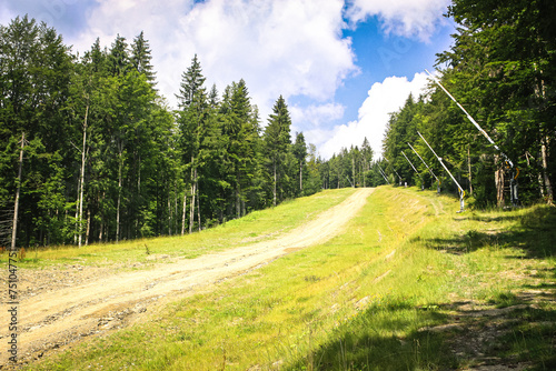 Obraz na płótnie Famous Bukovel ski resort in summer, Carpathian mountains, Ukraine w salonie