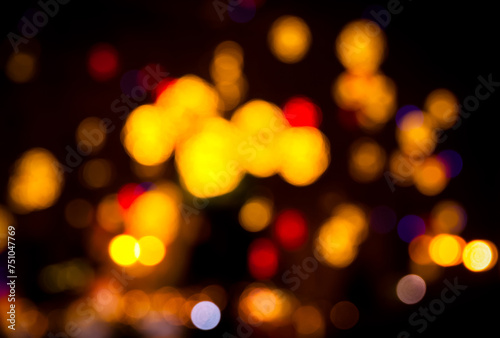 Abstract circular bokeh background of Christmas lights © katatonia