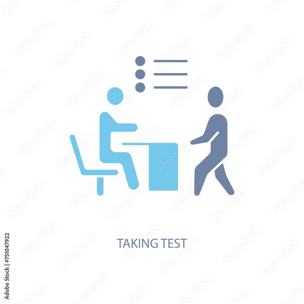 taking test concept line icon. Simple element illustration. taking test concept outline symbol design. taking test concept line icon. Simple element illustration. taking test concept outline symbol design.