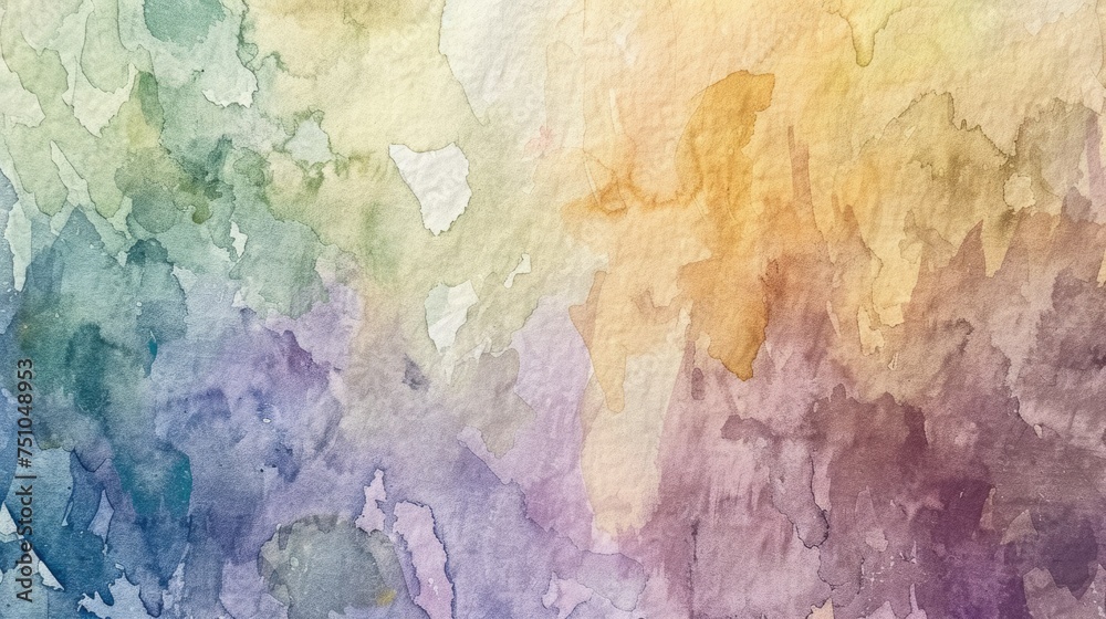 Fototapeta premium Abstract watercolor painting on canvas. multicolored wallpaper. Macro close up acrylic background