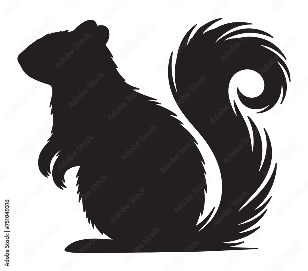 Agouti Silhouette Stock Vector Illustration. Agouti Silhouette Stock Vector Illustration.