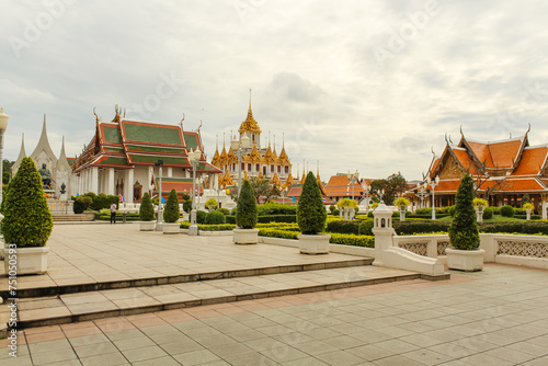 Ratchadamnoen Avenue is a historic road in Bangkok, Thailand photo