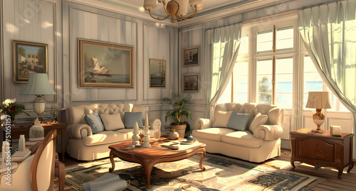 french provincial living room