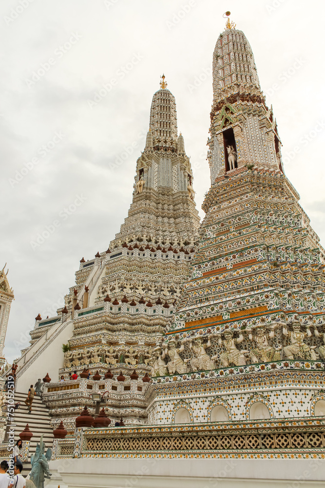 Wat Arun Ratchawararam Ratchaworawihan is a beautiful temple, Bangkok, Thailand