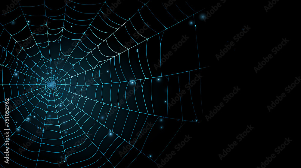 Naklejka premium Spider web, intricate design of nature