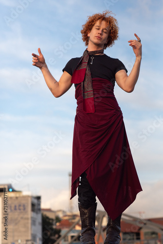 Gender fluid freedom portrait