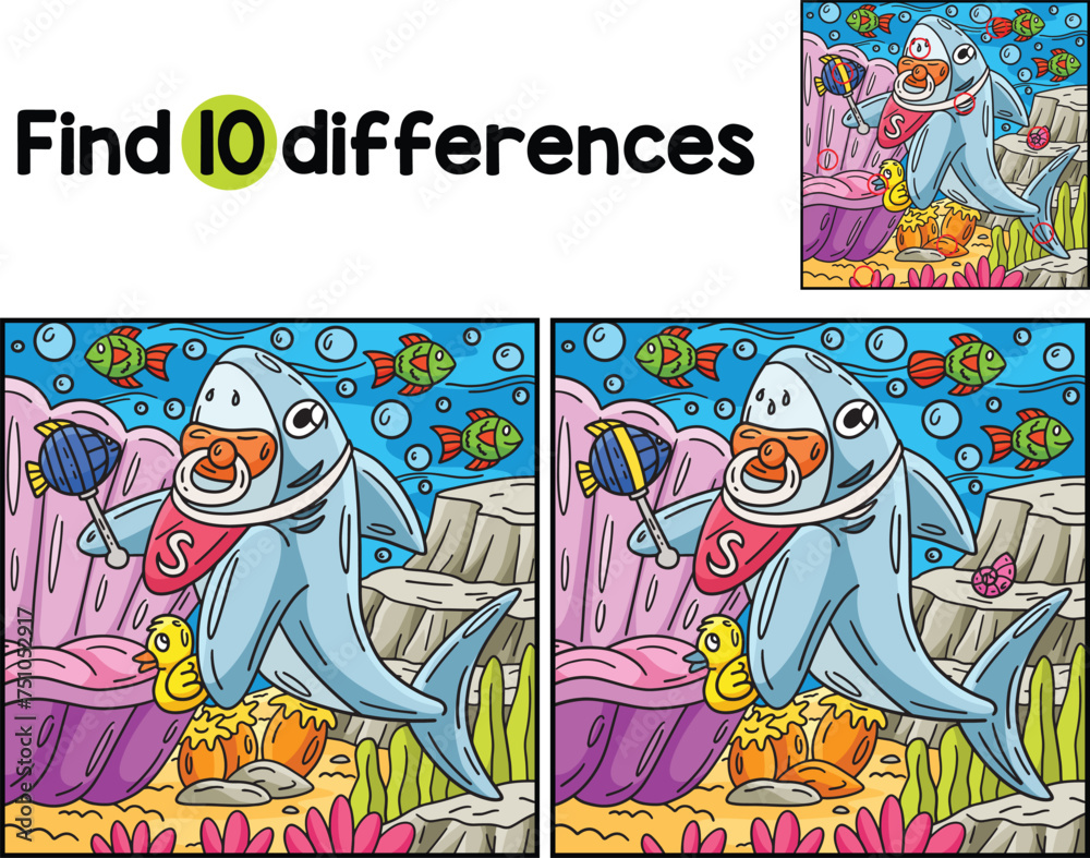 Baby Shark Find The Differences