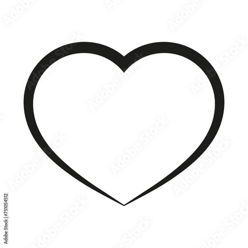 Icon heart shape. Love, romance symbol. Health, passion sign. Vector illustration. EPS 10.