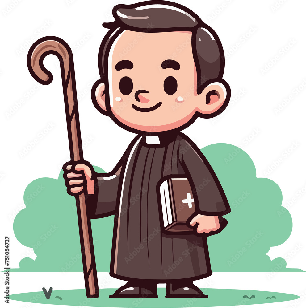 Pastor illustration created by artificial intelligence. Pastor illustration created by artificial intelligence.