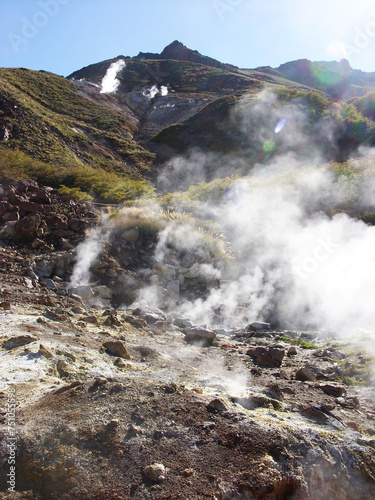 energía geotérmica en las montañas de la cordillera de Los Andes