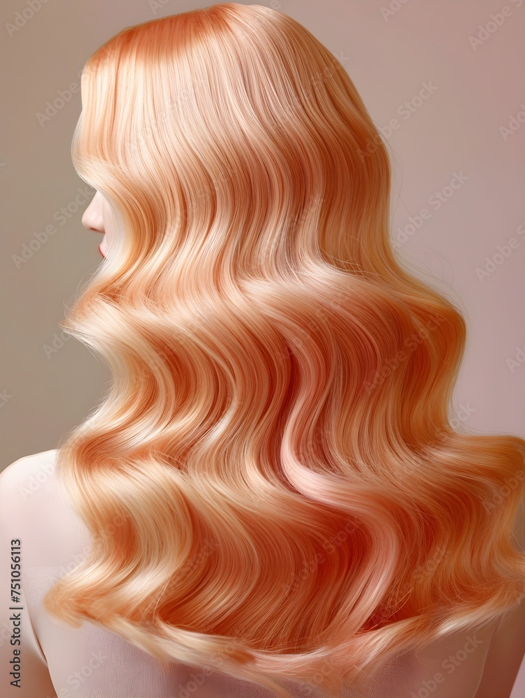 pink peach women hair, trendy peach color, photo wallpaper for your phone, pink filter