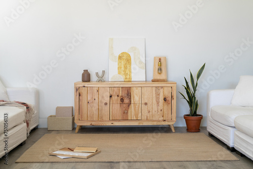 Handmade wooden furniture photo