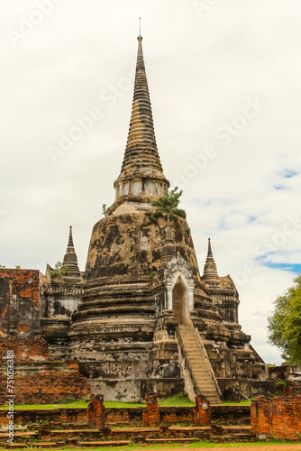 Wat Phra Si Sanphet temple is one of the famous temple in Ayutthaya  Thailand