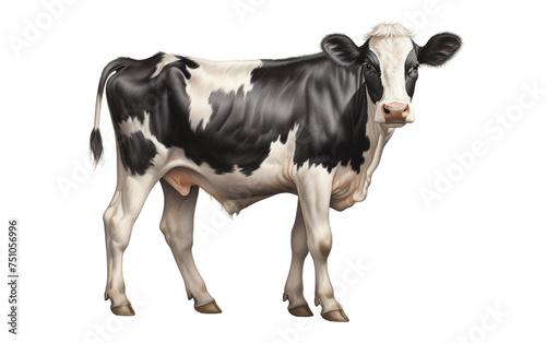 Contrast Cow Chronicles on Transparent Background photo