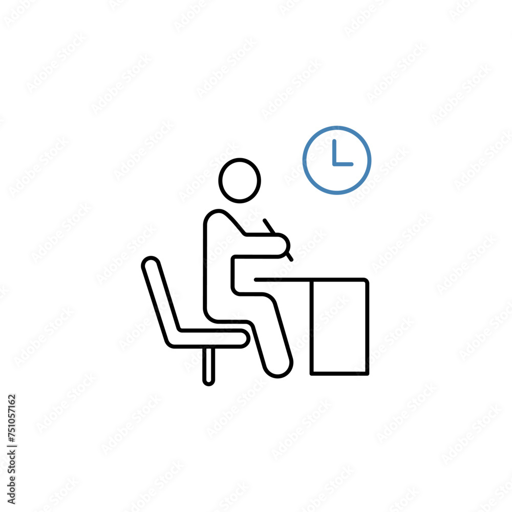 examination concept line icon. Simple element illustration. examination concept outline symbol design. examination concept line icon. Simple element illustration. examination concept outline symbol design.