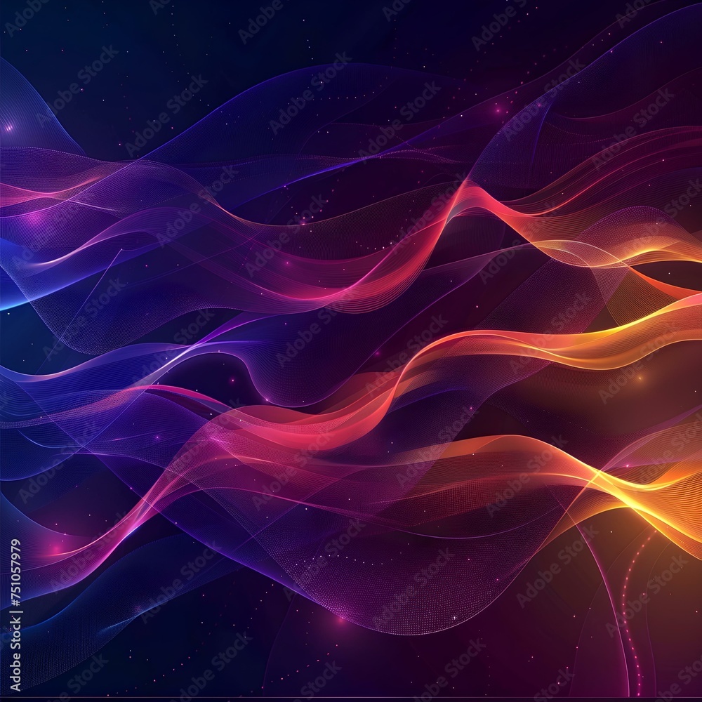 Abstract Smoke Wave Design in Blue Flame and Black Abstract Smoke Wave Design in Blue Flame and Black
