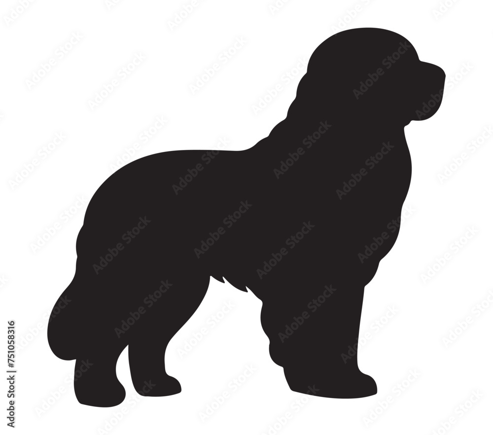 Akbash Dog Silhouette Stock Vector Illustration. Akbash Dog Silhouette Stock Vector Illustration.