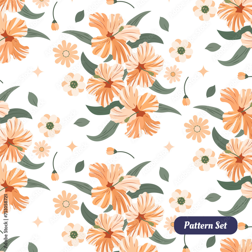 flowers pattern design, decoration flowers pattern design, decoration